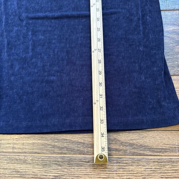 Vintage Chico’s Private Edition Blue Mock Neck Tank & Maxi Skirt Set Size 1 - Picture 8 of 8